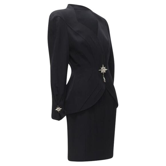 Thierry Mugler Star button space age curved collar power blazer - Picture 3 of 6